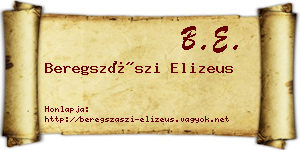 Beregszászi Elizeus névjegykártya